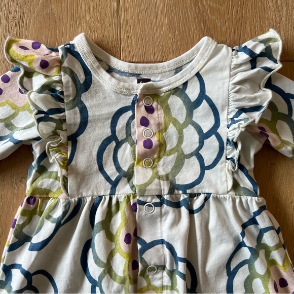 Tea Collection Snap Front Ruffle Baby Romper - Picture 4 of 5